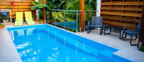Outdoor pool, a heated pool
