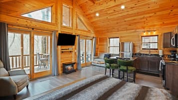 Smart TV, lareira, pebolim