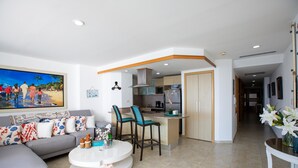 Appartement Familial, vue plage | Salle de séjour