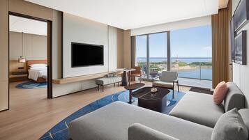 Executive Suite, 1 King Bed, Ocean View | In-room safe, iron/ironing board, free cots/infant beds, rollaway beds