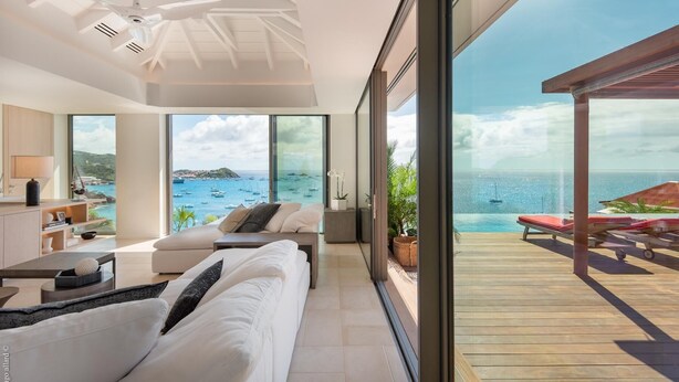 TV, books, stereo - Villa Bianca | Ocean View - Located in  Fabulous Corossol with Private Pool (Corossol)