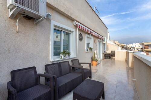 Beautiful Apartment "Almdna15-atc" Near the Beach with Sea View, A/C & Terrace