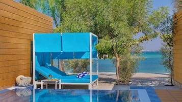 Villa - 1 sovrum - privat pool - havsutsikt | 1 sovrum, sängtillbehör av högsta kvalitet och minibar