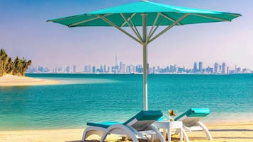 Private beach, beach cabanas, sun-loungers, beach umbrellas