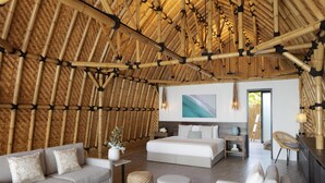 Peralatan tempat tidur premium, bar mini, peti besi dalam bilik, meja 