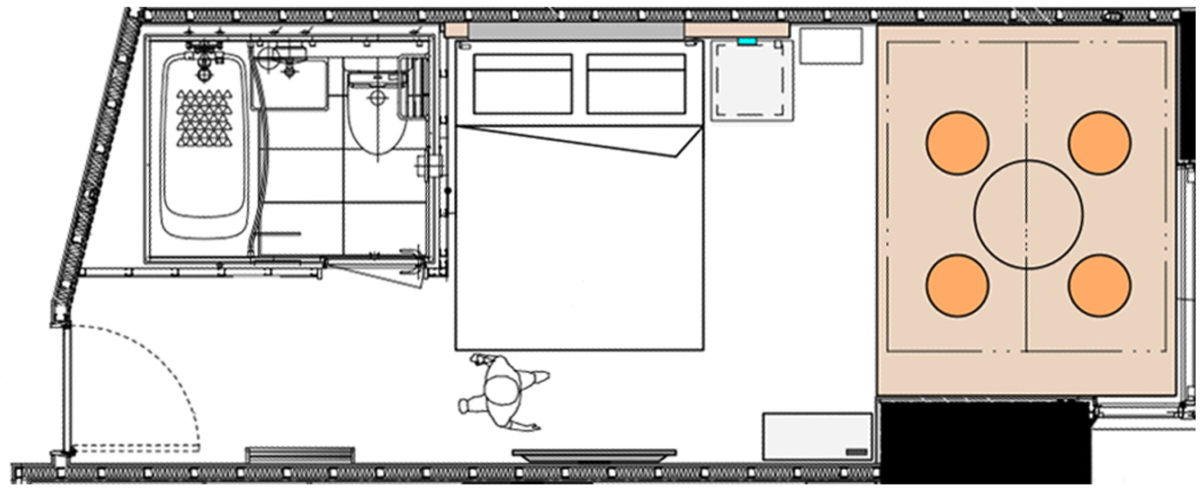 double room, non smoking | floor plan