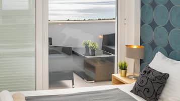 Villa Deluxe, 4 camere da letto, vista mare | 4 camere, una cassaforte in camera, ferro/asse da stiro