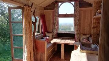 Cabin | Living room | Fireplace