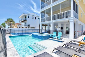 A heated pool