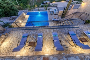 Outdoor pool, a heated pool - Villa Luce - Beautiful Countryside Villa with heated Pool (Vitaljina)