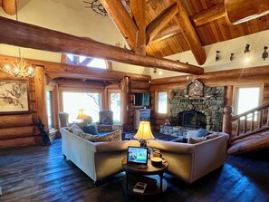 Smart-TV, Kamin, Tischtennisplatte, Stereoanlage