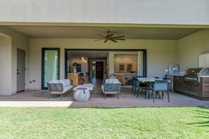Outdoor dining - KBM Resorts | FREE CAR | Honua Kai Luana | Ground Floor 3-Bedroom Condo with Private BBQ, Walk to Beach! HKL-5B (Lahaina)