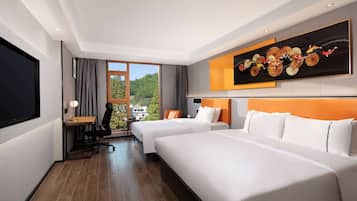 Room, 2 Double Beds, Non Smoking (Smart Premier) | Desk, free WiFi, bed sheets