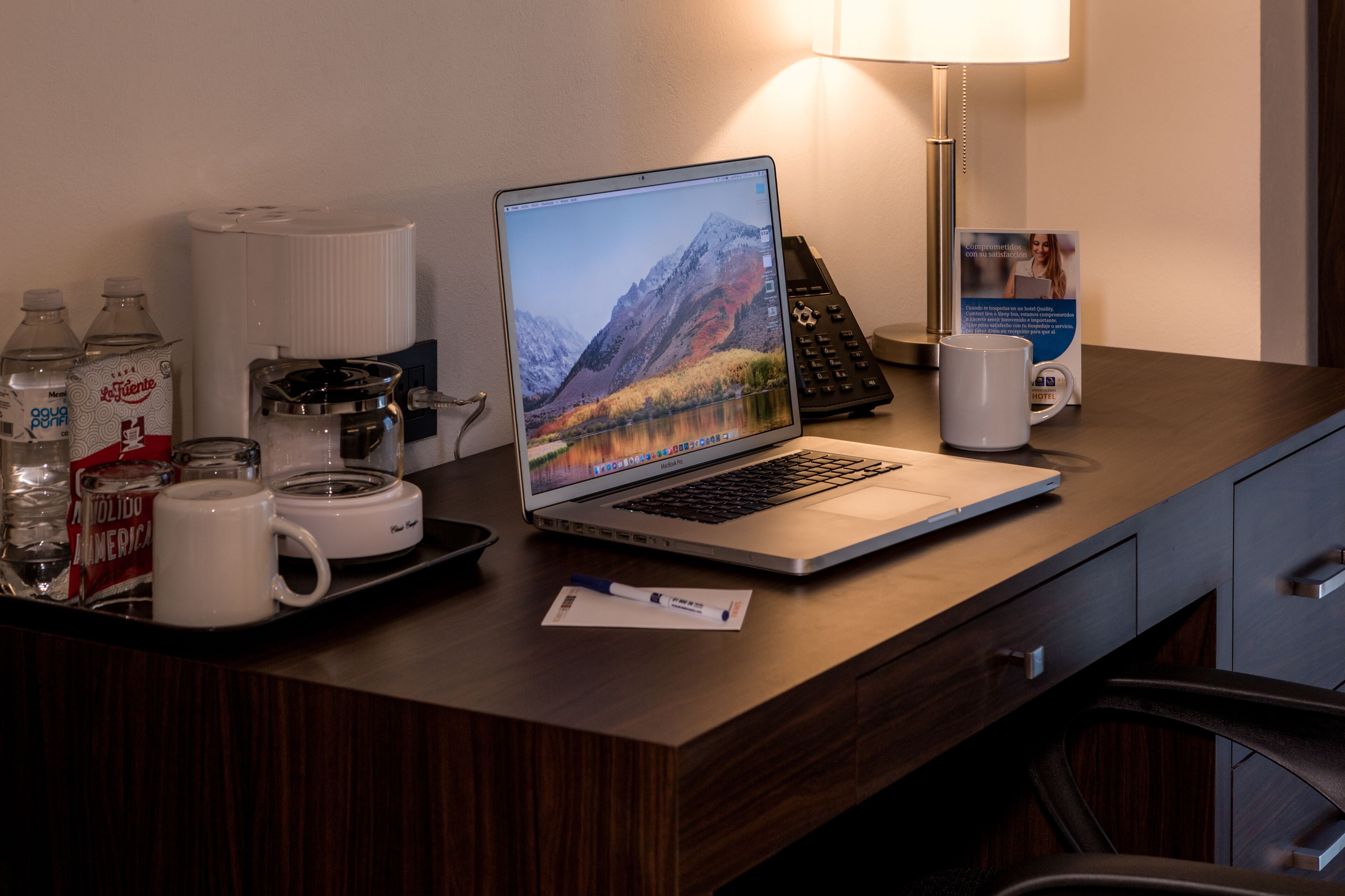 in-room safe, desk, laptop workspace, soundproofing