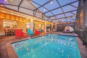 Outdoor pool, a heated pool