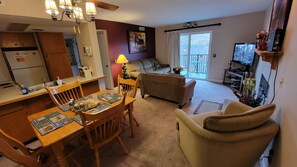 TV, fireplace, stereo, offices