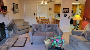 TV, fireplace, stereo, offices