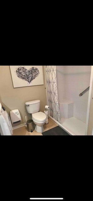 Tina, secadora de cabello, toallas 