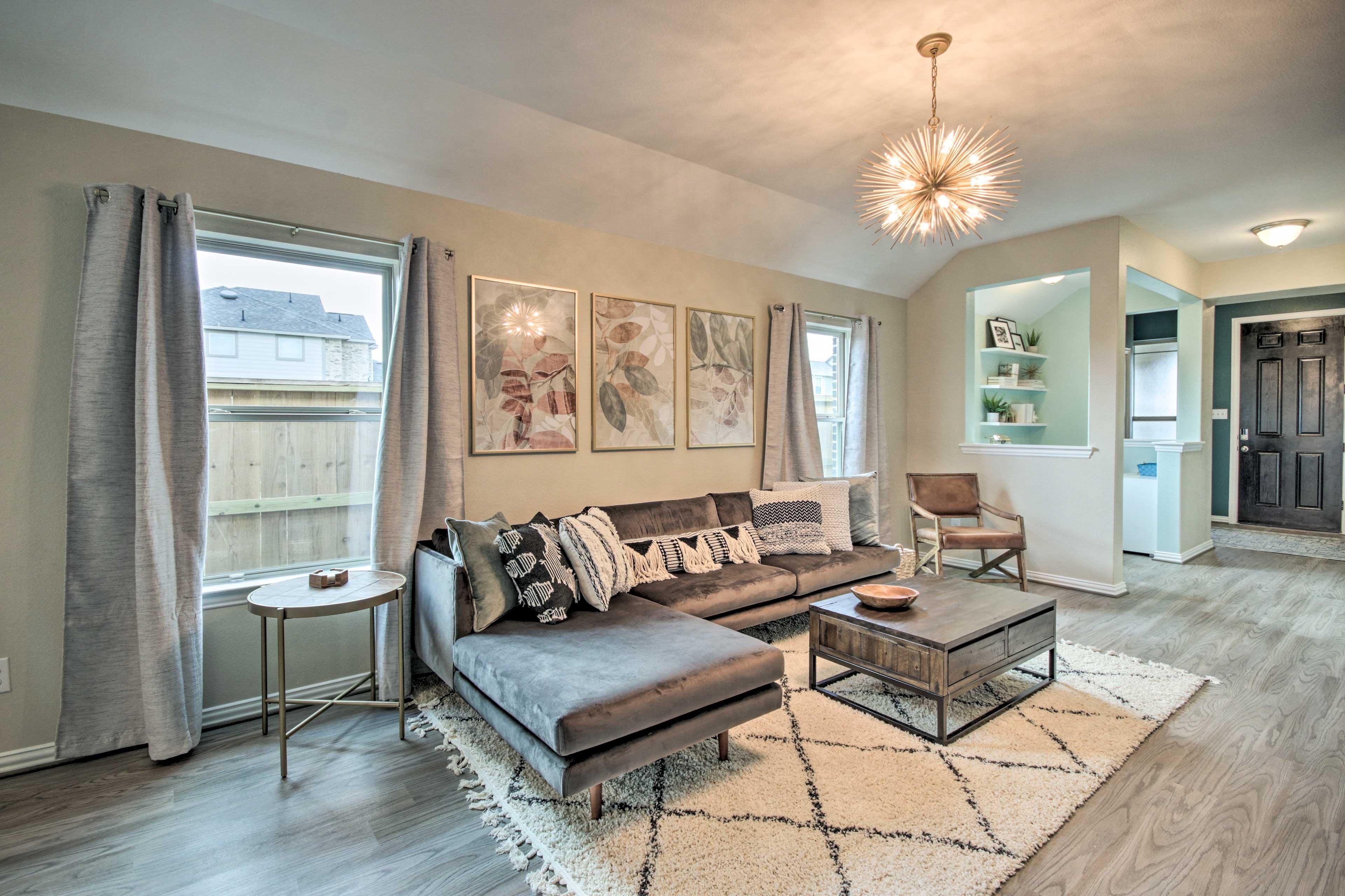 Living Room and front door view.