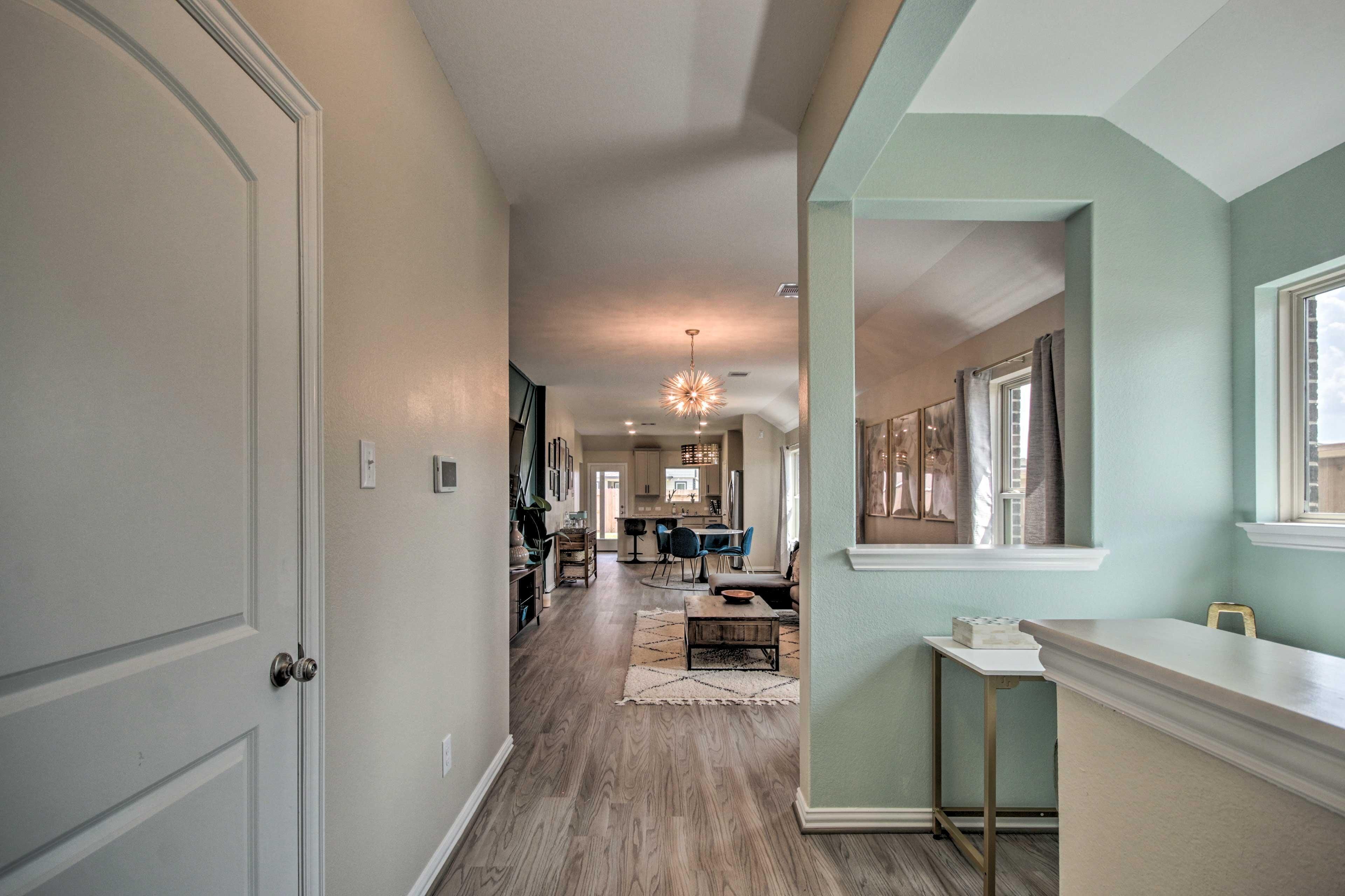 Open concept living spaces. 