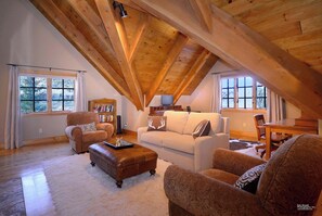 TV, fireplace, offices