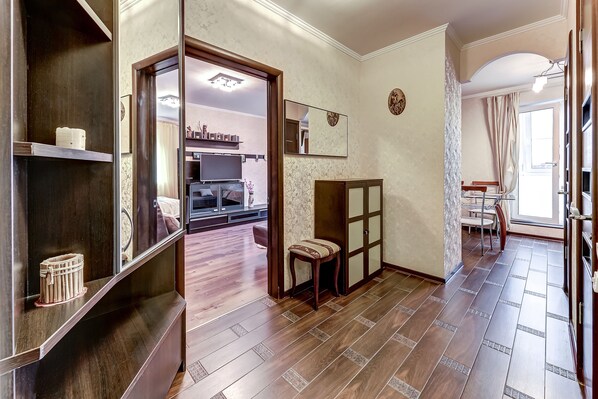 Apartment | 1 Schlafzimmer, Bügeleisen/Bügelbrett, kostenloses WLAN, Bettwäsche