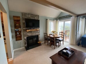 TV, fireplace, DVD player