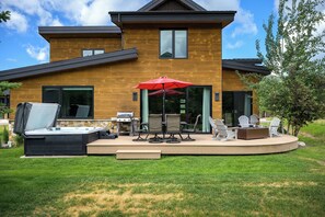 Terrace/patio - Wildhorse Sanctuary | Pool, Hot Tub, Fitness Center | Private Gondola (Steamboat Springs)