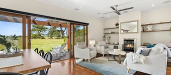 Sunset Haven: Golf, beach, spa and fire retreat
