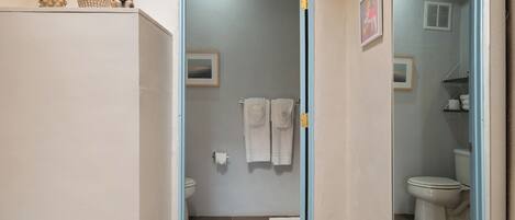 Peek into the bathroom.
