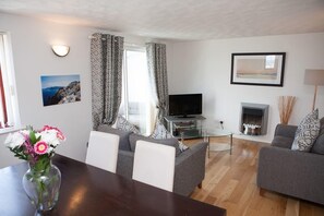 Fernseher, DVD-Player, Bücher