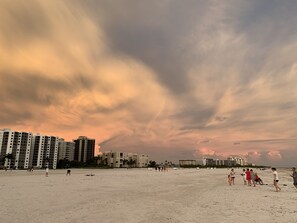On the beach, beach towels - Private Beach Access with Incredible Gulf & Sunset Views  (Fort Myers Beach)