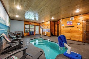 Indoor pool, a heated pool
