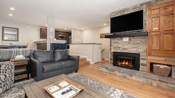 Smart TV, fireplace, printers