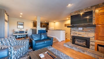 Smart TV, fireplace, printers