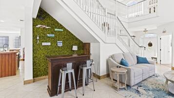 Smart TV, video-game console, DVD player, foosball