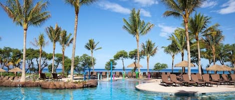 Outdoor pool, a heated pool