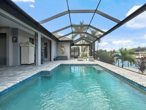 Outdoor pool, a heated pool