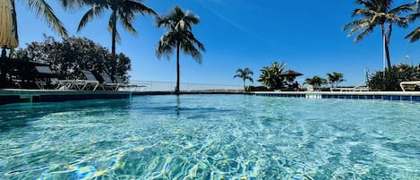 Outdoor pool, a heated pool