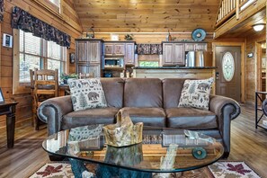 Smart TV, fireplace, foosball, books