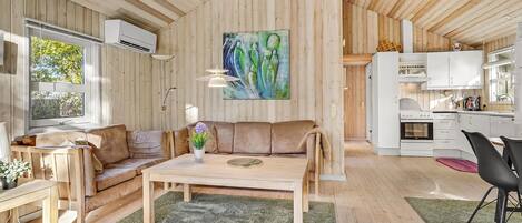 Télévision, cheminée, lecteur de DVD