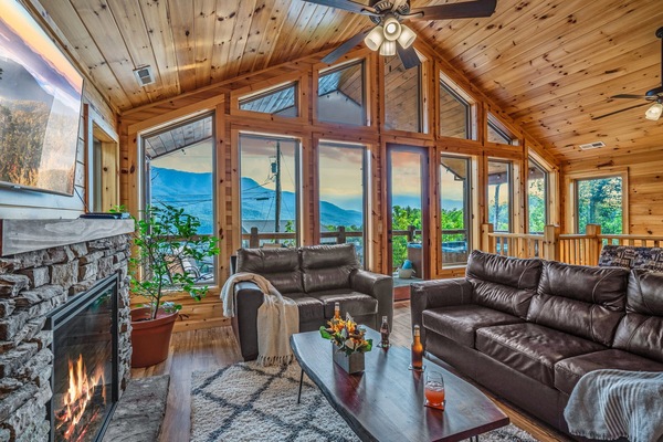 All the views you can take from the loft living area, comfortable seating