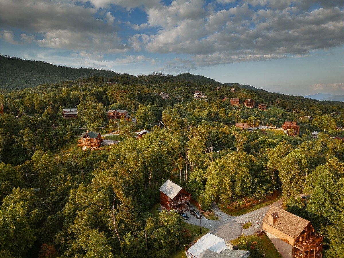 Photo 127 of Scenic Smoky Cabin: Epic Views, Hot Tub, Theater, Games & Dog Friendly