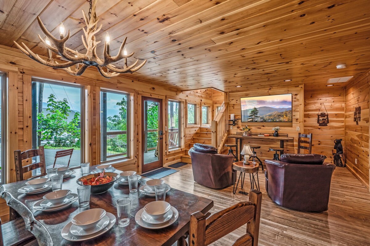 Photo 80 of Scenic Smoky Cabin: Epic Views, Hot Tub, Theater, Games & Dog Friendly