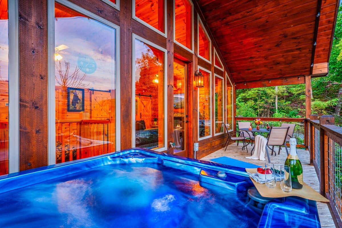 Photo 120 of Scenic Smoky Cabin: Epic Views, Hot Tub, Theater, Games & Dog Friendly