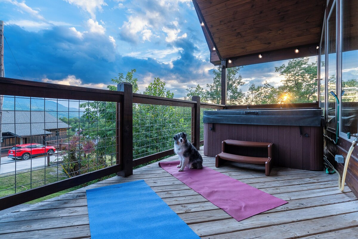 Photo 130 of Scenic Smoky Cabin: Epic Views, Hot Tub, Theater, Games & Dog Friendly