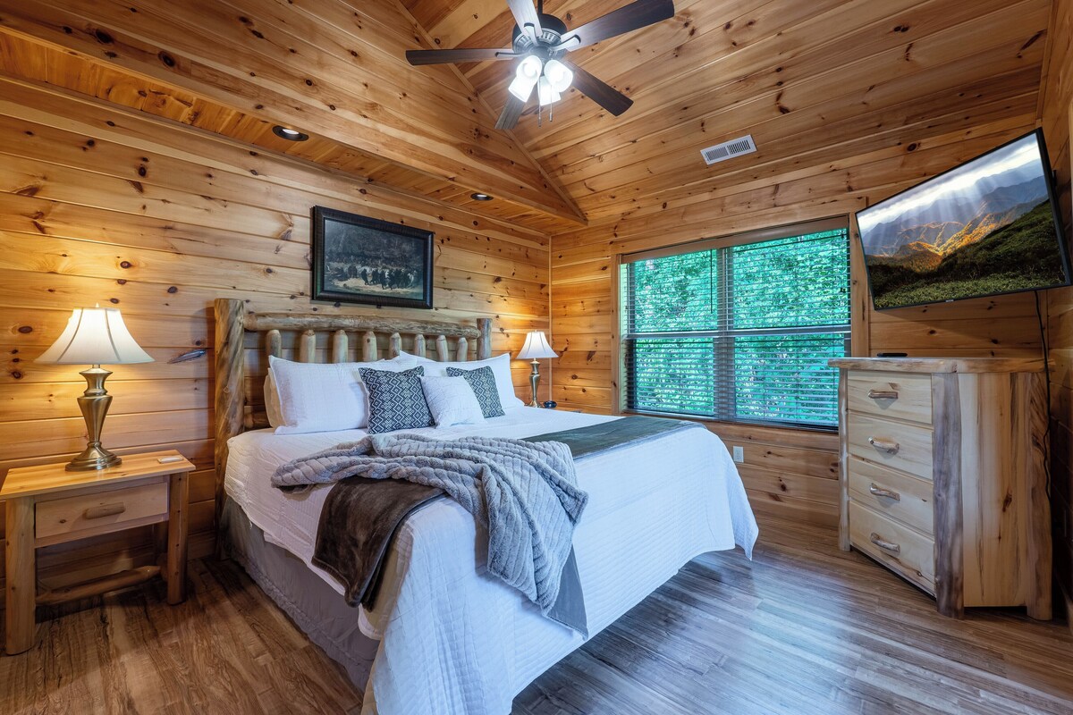 Photo 109 of Scenic Smoky Cabin: Epic Views, Hot Tub, Theater, Games & Dog Friendly