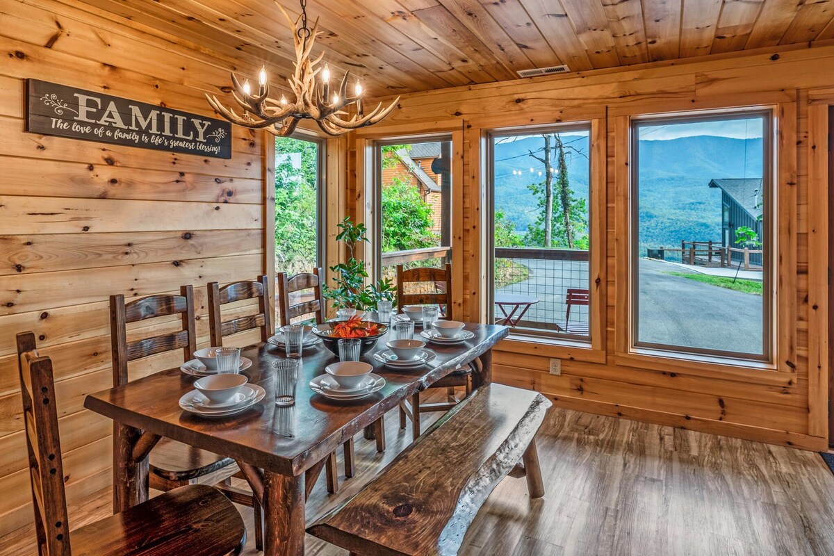 Photo 76 of Scenic Smoky Cabin: Epic Views, Hot Tub, Theater, Games & Dog Friendly