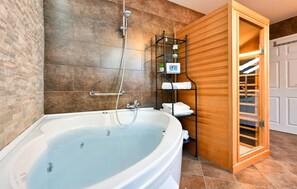 Bathtub, hair dryer