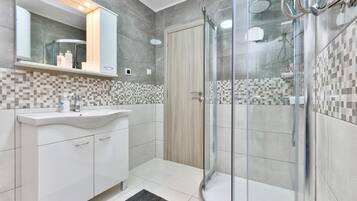 Shower, hair dryer